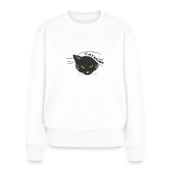 Cat - Women's Premium Organic Jumper - white - Front - Julia (174cm)