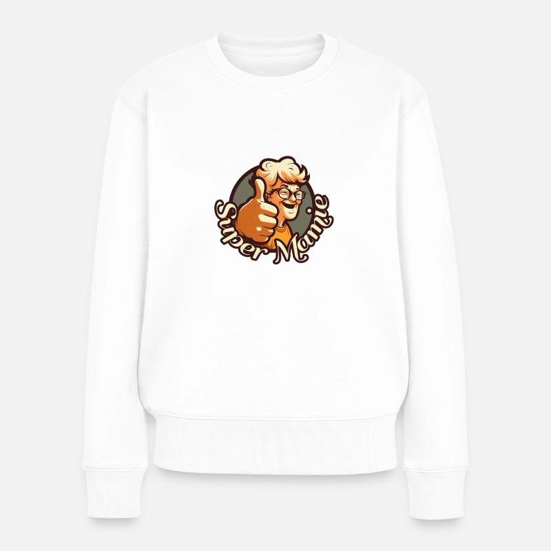 Super Mamie ! - Pull Premium bio Femme - blanc