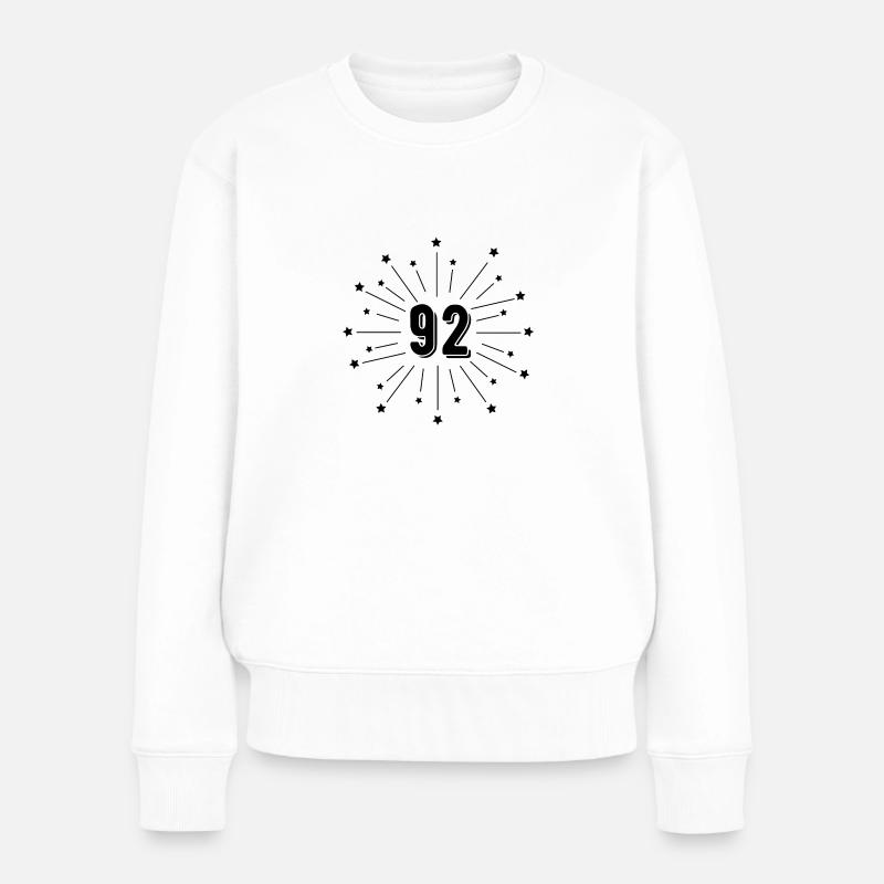 92e anniversaire étoilé - cadeau 92 ans - Pull Premium bio Femme - blanc