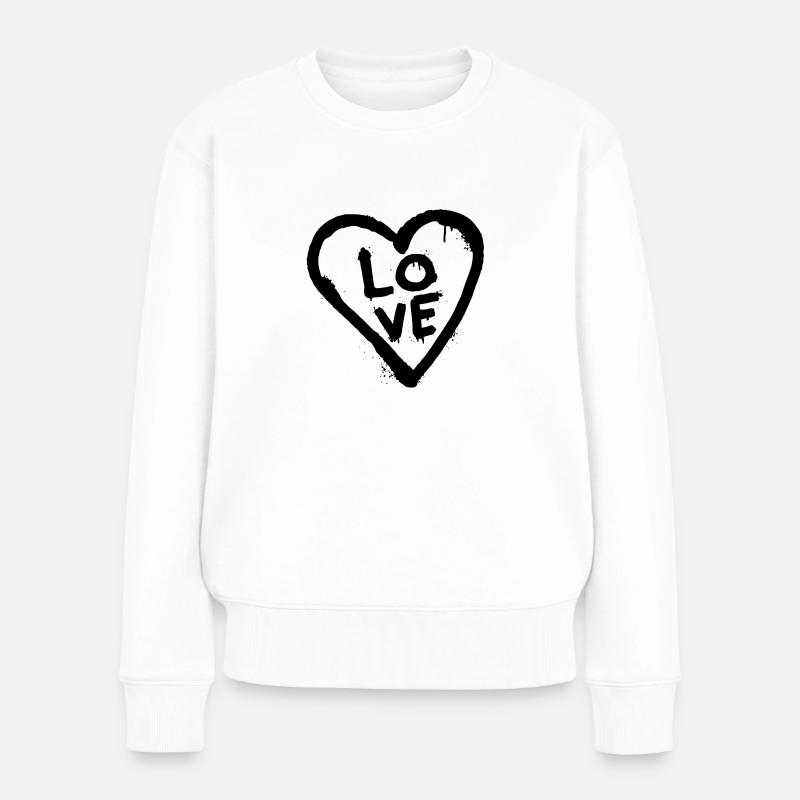 J’ADORE LE GRAFFITI - Pull Premium bio Femme - blanc