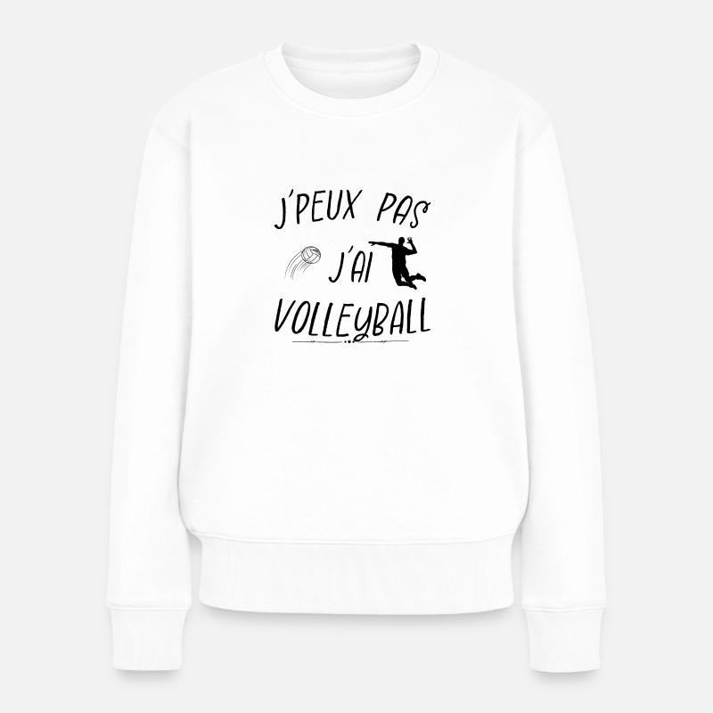 j'peux pas j'ai volleyball - Pull Premium bio Femme - blanc