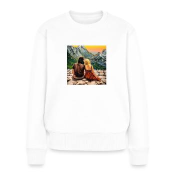 Mountain Romance - Women's Premium Organic Jumper - white - Front - Julia (174cm)