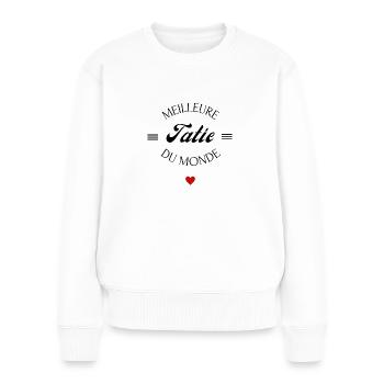 meilleure tatie du monde - Pull Premium bio Femme - blanc - Devant - Julia (174cm)