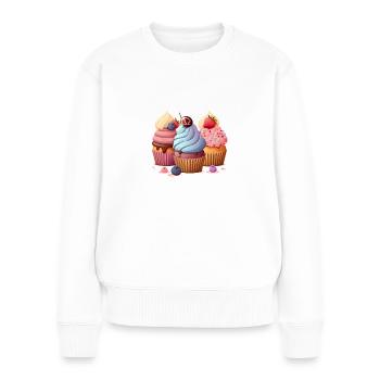 Cupcakes2 - Women's Premium Organic Jumper - white - Front - Julia (174cm)
