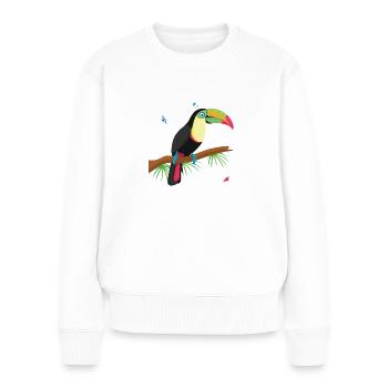 Tukan - Frauen Premium Bio Pullover - Weiß - Vorne - Julia (174cm)