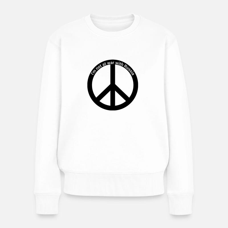 Ein Shirt zum Frieden - Frauen Premium Bio Pullover - Weiß