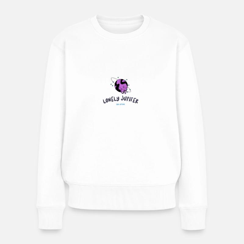 LONELY JUPITER - Frauen Premium Bio Pullover - Weiß