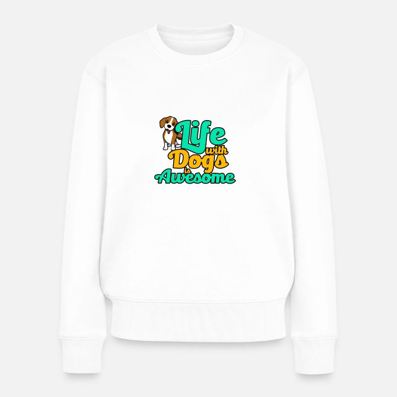 Animals - Frauen Premium Bio Pullover - Weiß