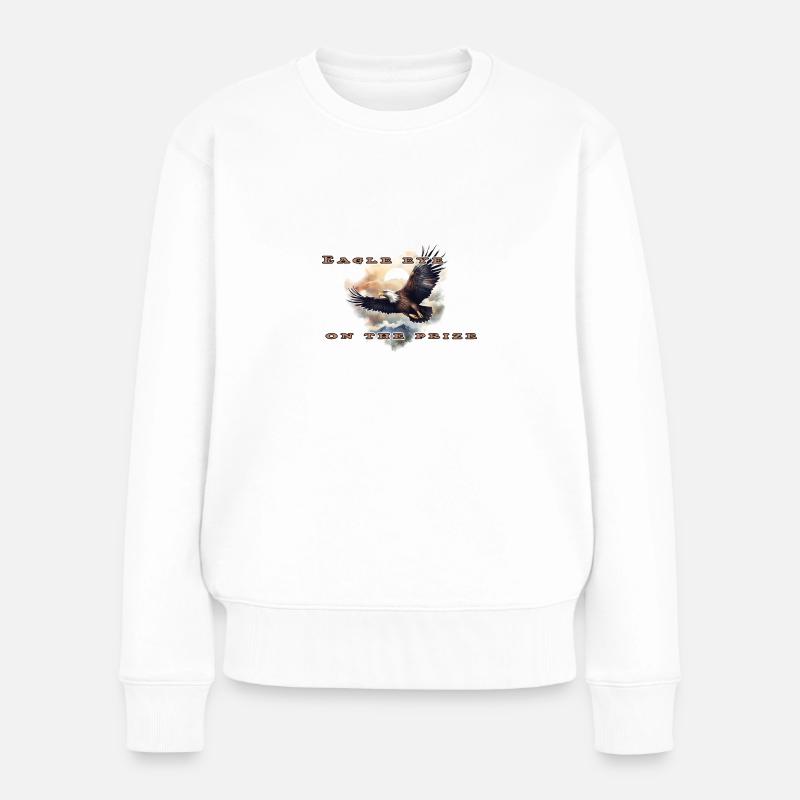 Œil d’aigle sur le prix - Pull Premium bio Femme - blanc