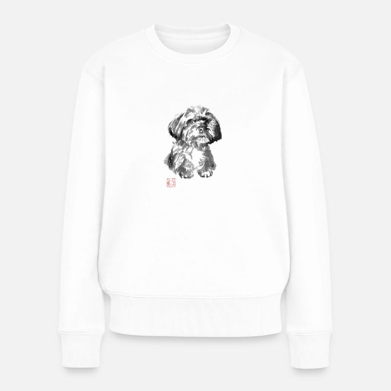 petit chien - Pull Premium bio Femme - blanc