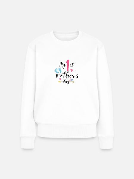 My First Mothers Day As A Mom - Women's Premium Organic Jumper - white