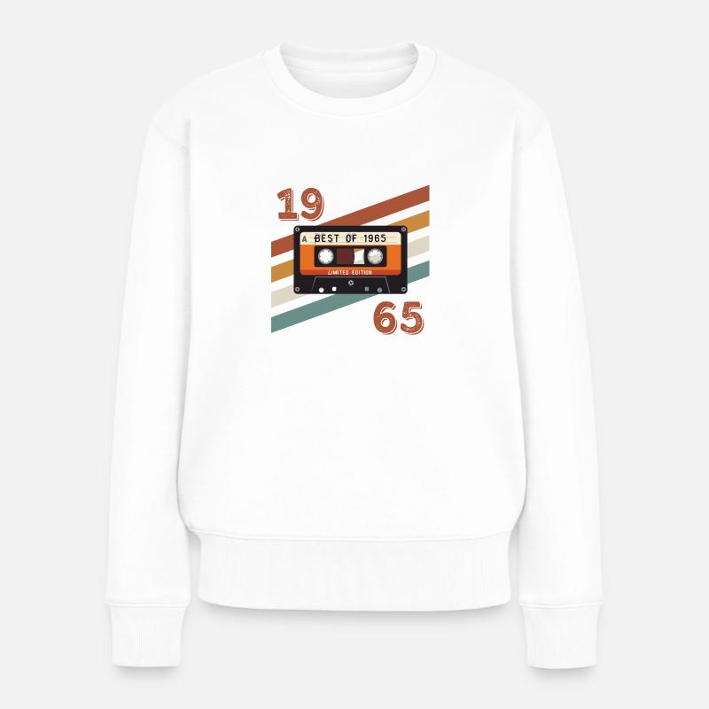 1965 Retro-Vintage-Jubiläum - Frauen Premium Bio Pullover - Weiß