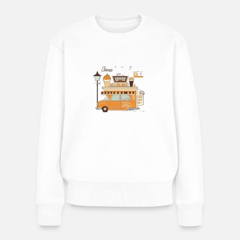 Backwerke und Bäckerei: Eine köstliche Kombination - Frauen Premium Bio Pullover - Weiß
