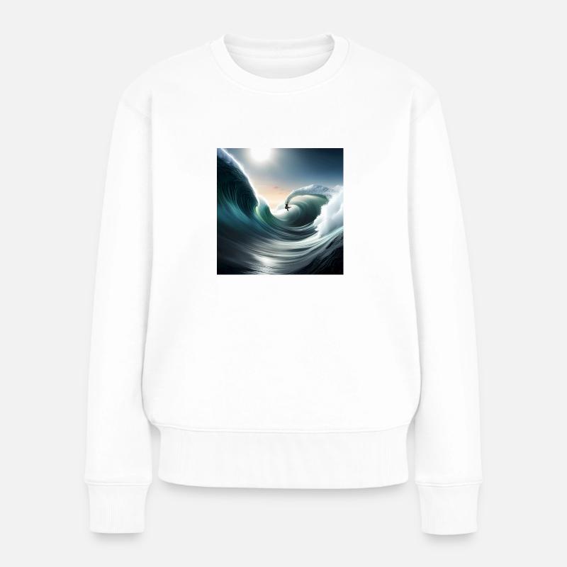 Surfing tubewave - Pull Premium bio Femme - blanc