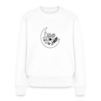Flower moon - Women's Premium Organic Jumper - white - Front - Julia (174cm)