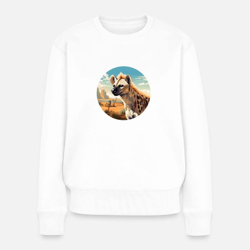 Hyène - Pull Premium bio Femme - blanc