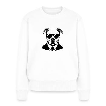 Pitbull - Pull Premium bio Femme - blanc - Devant - Julia (174cm)