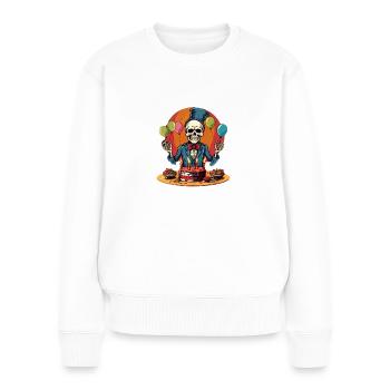 Skeleton celebrates its birthday! - Women's Premium Organic Jumper - white - Front - Julia (174cm)