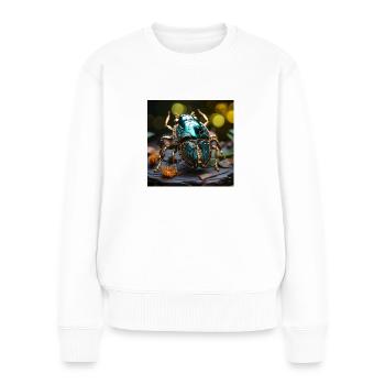 Aqua Scarabée - Pull Premium bio Femme - blanc - Devant - Julia (174cm)