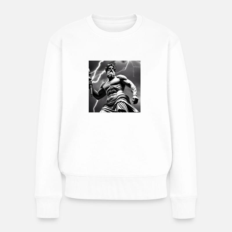 Zeus I - Frauen Premium Bio Pullover - Weiß