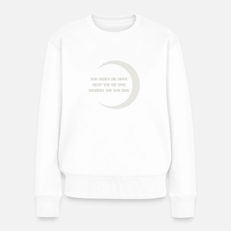 wir sehen - Frauen Premium Bio Pullover - Weiß