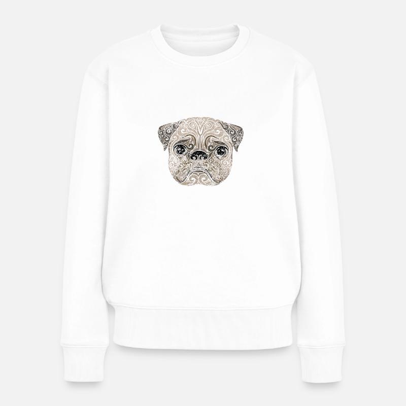 Carlin tourbillonnant (couleur) - Pull Premium bio Femme - blanc