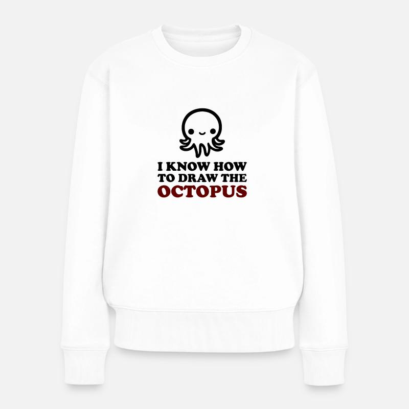 The Octopus - Frauen Premium Bio Pullover - Weiß