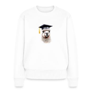 Bachelor Graduate Alpaca Studies School Leaving Certificate - Women's Premium Organic Jumper - white - Front - Julia (174cm)