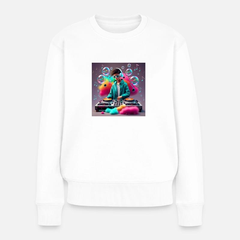 console - Women's Premium Organic Jumper - white