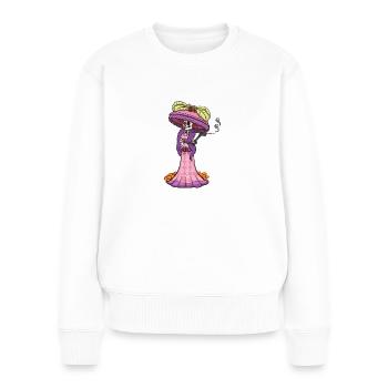 Mexikanische Catrina - Frauen Premium Bio Pullover - Weiß - Vorne - Julia (174cm)