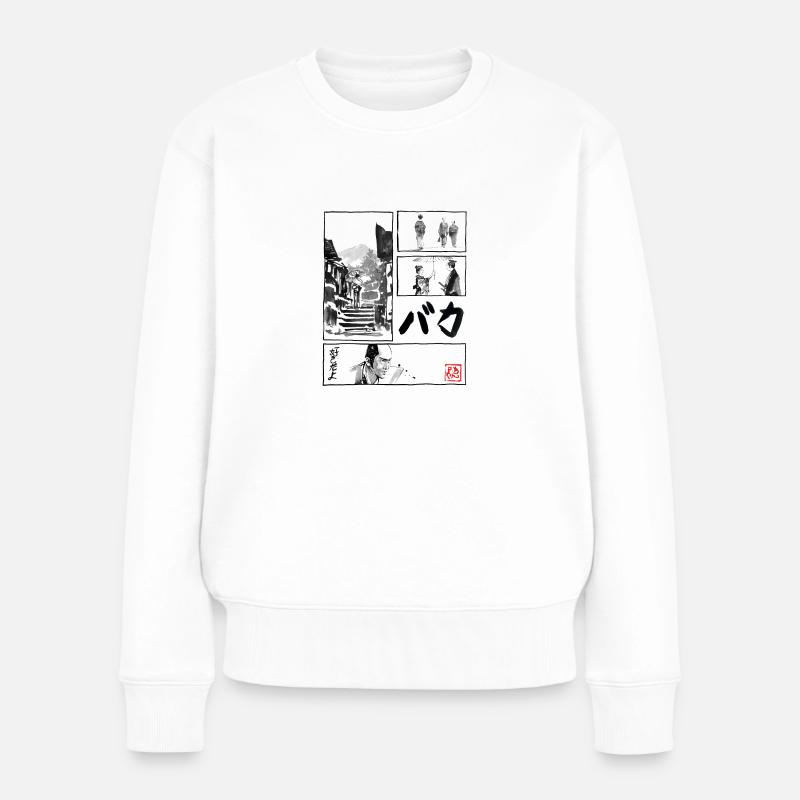 Baka Manga - Frauen Premium Bio Pullover - Weiß
