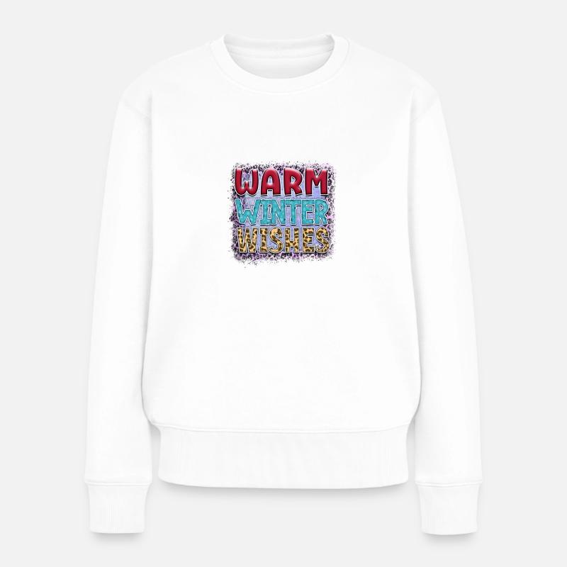 Warm winter wishes - Pull Premium bio Femme - blanc