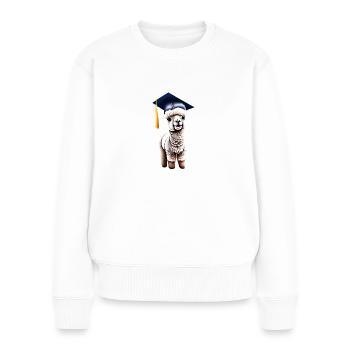 Baccalauréat Certificat de fin d’études supérieures Études d’alpaga - Pull Premium bio Femme - blanc - Devant - Julia (174cm)