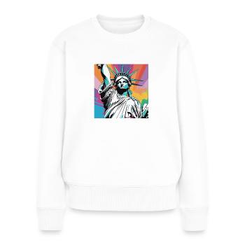 Statue of Liberty - New York - Freiheitsstatue - Frauen Premium Bio Pullover - Weiß - Vorne - Julia (174cm)