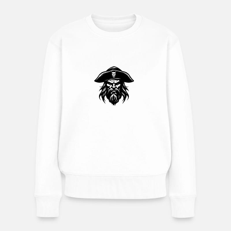 Pirate - Women's Premium Organic Jumper - white