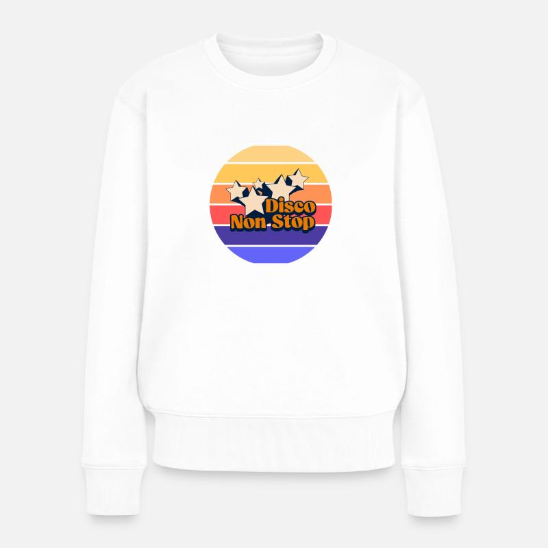 Non-Stop-Disco! Non-Stop-Disco - Frauen Premium Bio Pullover - Weiß