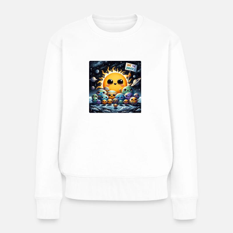 Famille de planètes - Pull Premium bio Femme - blanc