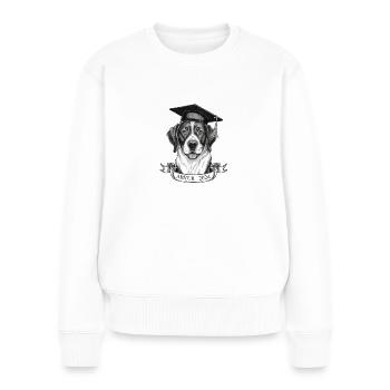 Abitur 2024 - Frauen Premium Bio Pullover - Weiß - Vorne - Julia (174cm)