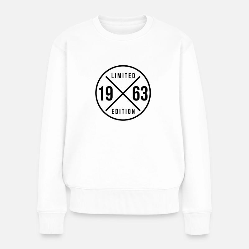 1963 Kreis 61. Geburtstag Farbwechsel - Frauen Premium Bio Pullover - Weiß