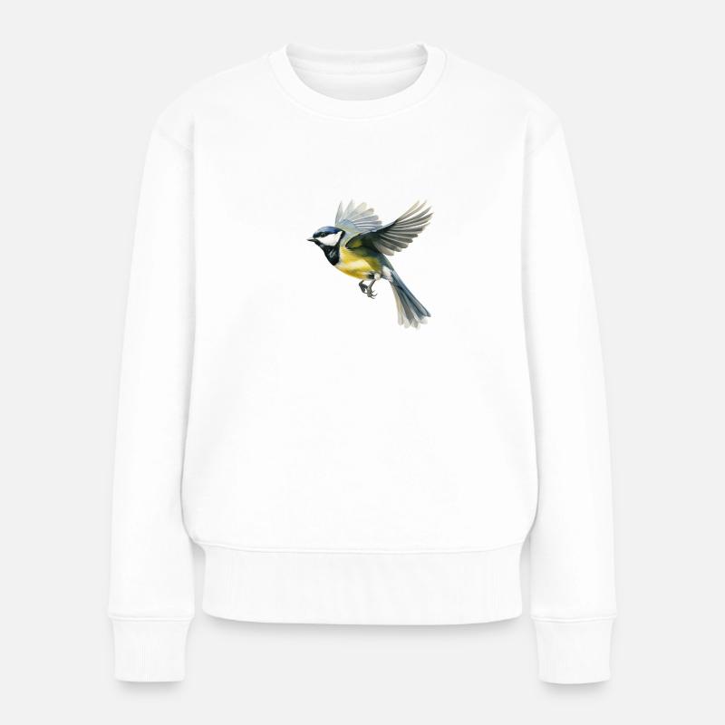 Mésange charbonnière - Pull Premium bio Femme - blanc