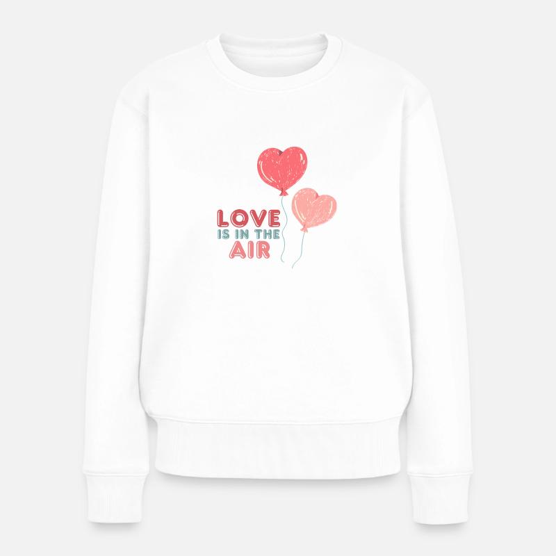 Il y a de l’amour dans l’air - Pull Premium bio Femme - blanc