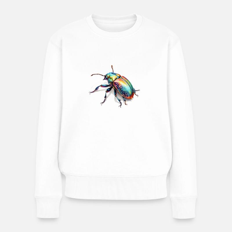 Rainbow Bug - Women's Premium Organic Jumper - white