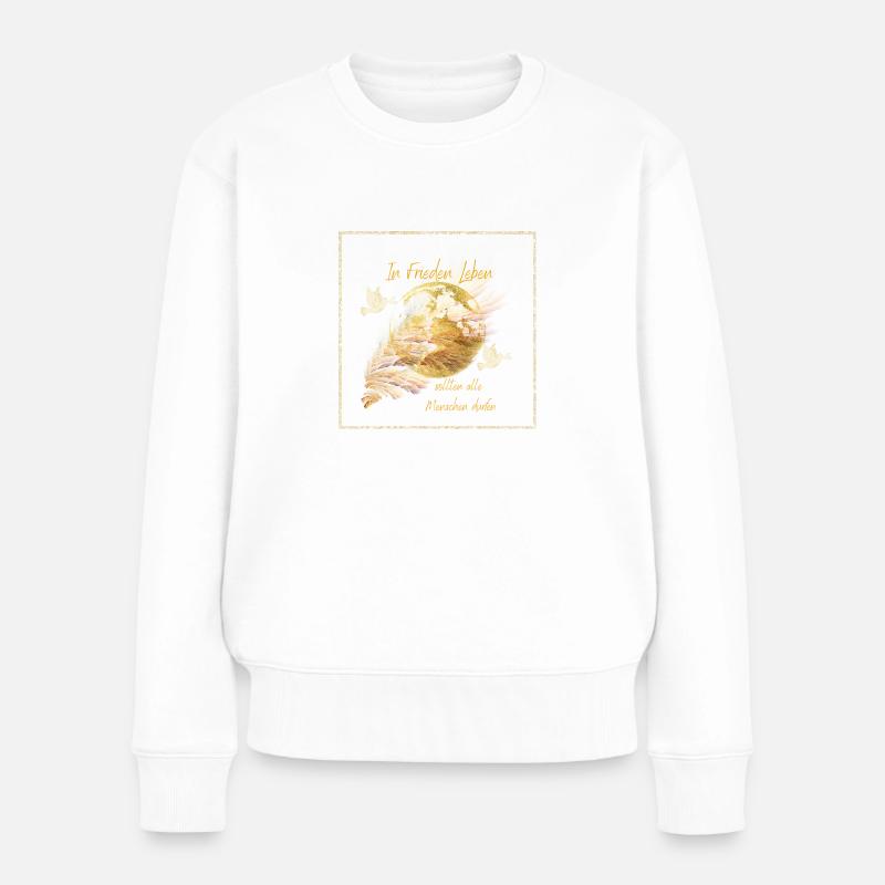 Peace - Women's Premium Organic Jumper - white