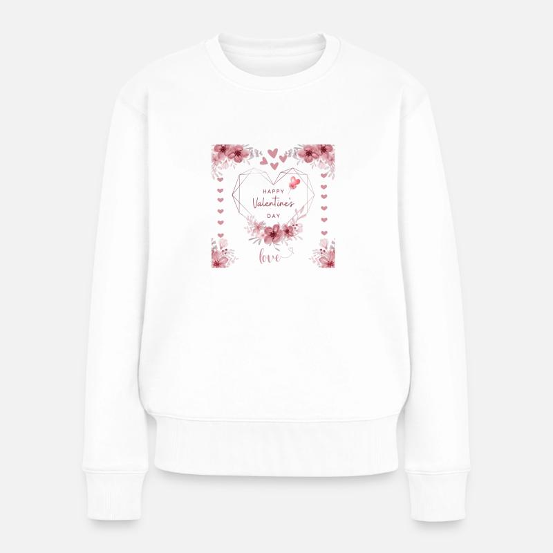 Valentine’s Day - Women's Premium Organic Jumper - white