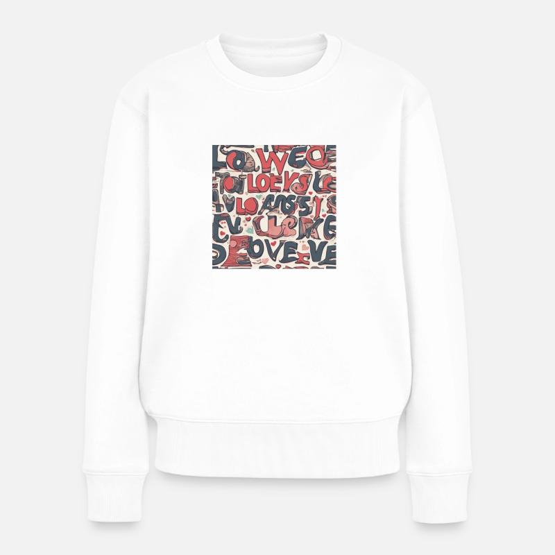 for wonderful loves - Frauen Premium Bio Pullover - Weiß