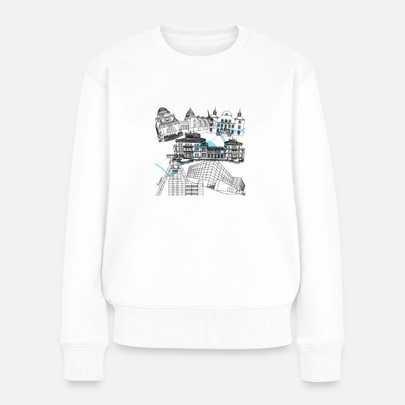 Essen's landmarks - Women's Premium Organic Jumper - white