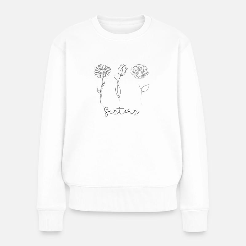 Sisters - Frauen Premium Bio Pullover - Weiß