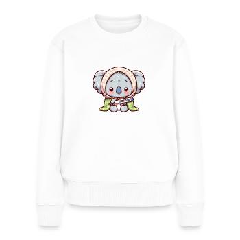 Ein süßer kranker Koalabär - Frauen Premium Bio Pullover - Weiß - Vorne - Julia (174cm)