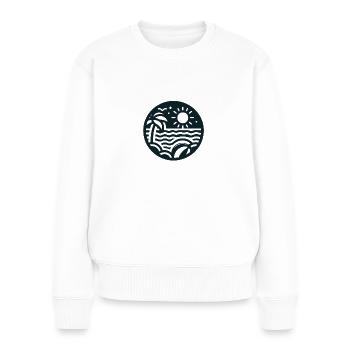 Sommer Strand Meer Urlaub - Frauen Premium Bio Pullover - Weiß - Vorne - Julia (174cm)