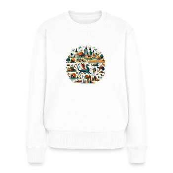Moyen Âge - Pull Premium bio Femme - blanc - Devant - Julia (174cm)